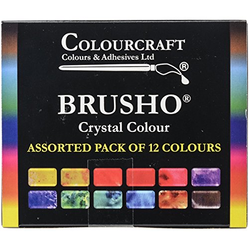 Brusho by Colourcraft Brusho Crystal Set 12 Color Juego de Cristales, Multicolor, 15 Grams