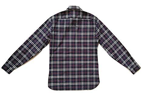 Burberry - Camisa de manga larga de algodón para hombre Alexander 80031051 azul marino Check Navy S