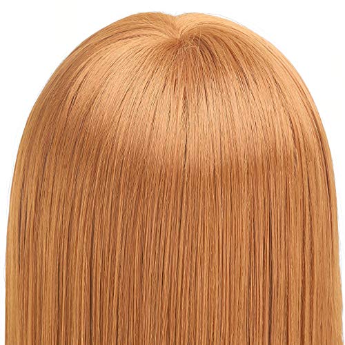 Cabeza de Maniquí, SIGHTLING 26" 50% Cabello Humano Real Practicas Formación Muñeca de la Cosmetología práctica maniquí para Peluquería con Soporte + Accesorios de Peinado DIY