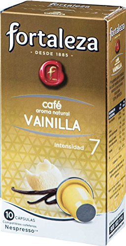 Café FORTALEZA - Cápsulas de café con Aroma Vainilla Compatibles con Nespresso - Pack de 10 Cápsulas
