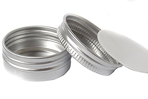 Cajas de aluminio vacías para cosméticos. Frascos redondos con tapón de rosca de 5 ml / 10 ml/ 15 ml / 30 ml / 50 ml para muestras de crema para maquillaje, envases para polvos., metal, 10 ml