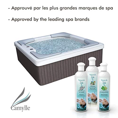 Camylle – Velours de Spa Fleur D'Oranger – Fragrances à base d'Huiles Essentielles 100% Pures et Naturelles Pour Spa ou Jacuzzi – Déstressant aux arômes suave et Captivants – 250 ml