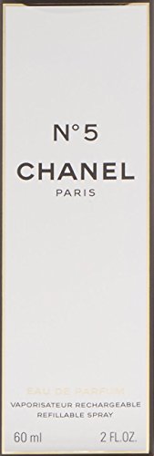 CHANEL N°5 EAU DE PARFUM REFILLABLE SPRAY 60 ml Mujeres - Eau de parfum (Mujeres, 60 ml, Botella rellenable, Jazmín, Rosa, Vainilla, Aerosol, 1 pieza(s))