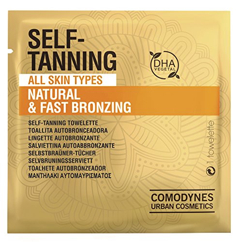 Comodynes Toallitas Autobronceadoras Faciales y Corporales Natural para Todo Tipo de Pieles 8 uds, Blanco