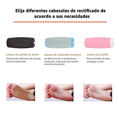 Conpro [10 Piezas] Lima Pies Scholl Velvet Smooth, 3 Tipos de Rugosidad, Doctor Scholl Lima Electrica Pies, Dr Scholl Lima Pedicura Electrico, Quita Durezas para Pies Electricole