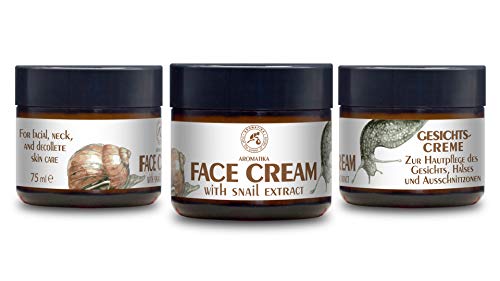 Crema de Baba Caracol 75ml - Crema Hidratante de Caracol & Aloe - Ingredientes Naturales Antienvejecimiento, Antiarrugas y Manchas Oscuras - Crema Facial Regeneradora & Iluminadora & Nutritiva