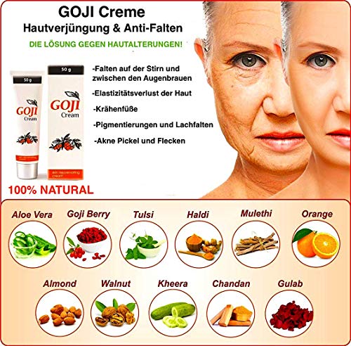 Crema facial antienvejecimiento de la baya de Goji