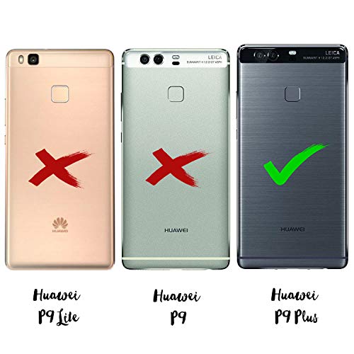 dakanna Funda para Huawei P9 Plus | Unicornio con Gafas Frase: Be Cool | Carcasa de Gel Silicona Flexible | Fondo Transparente