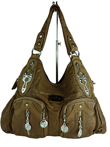 David Nile Soraya 13216 - Bolso para mujer Colores 32 x 25 x 12, color Marrón, talla Mittel