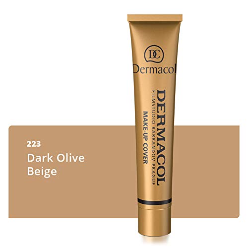 Dermacol DC Base Makeup Cover Total | Maquillaje Corrector Waterproof SPF 30 | Cubre Tatuajes, Cicatrices, Acné, Imperfecciones, Manchas en la Piel de la Cara y Cuerpo | Liquido - Mate Natural - 30g