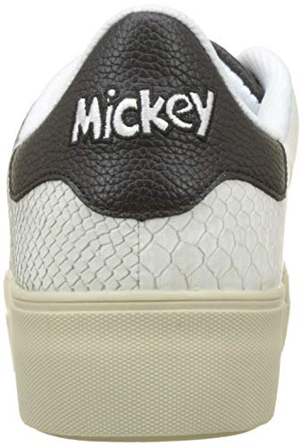 Desigual Star Mickey Mouse, Zapatillas para Mujer, Blanco (Blanco 1000), 36 EU