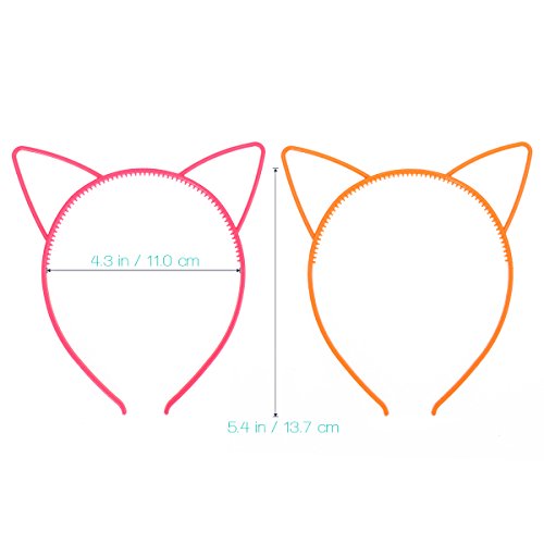 diademas con orejas de gato de plástico, disfraces o fiestas, mujeres y niñas (10pcs)