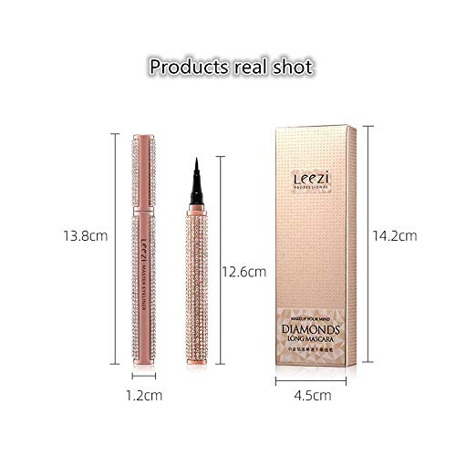 Diamond Delineadores Eyeliner Pen Waterproof Black Precision Micro Eye Liner Liquid Pen Quick Drying Lápiz de maquillaje cosmético de larga duración para mujeres niñas ojos