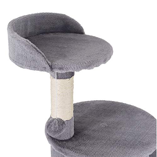 dibea Árbol rascador para Gatos, 112 cm (Gris Claro)