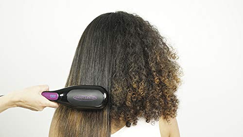 DIRECT TV OUTLET Straight Wizard Original Visto en TV Cepillo Alisado de Pelo con Cerdas de Cerámica Temperatura ajustable para Pelo Rizado Fuerte y Débil Consigue un Cabello Liso con Brillo