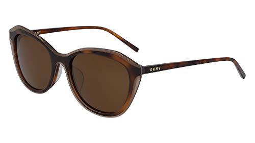 DKNY DK508S Gafas de sol, Brown/Brown Tortoise, 48 para Mujer