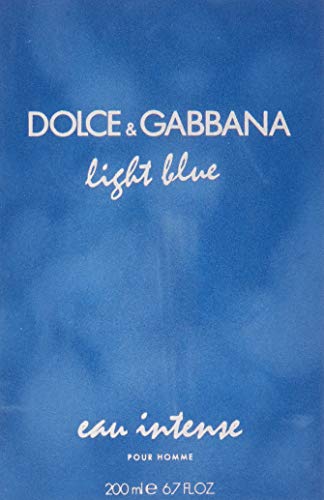 Dolce & Gabbana - Eau de parfum eau intense light blue pour homme 200 ml