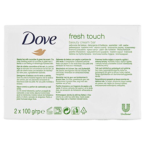 Dove Go Fresh Pepino & Té Verde Jabón en Crema - 2 Unidades