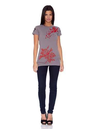 Ed Hardy Camiseta Wmnpltn Gris XS