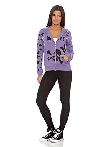 Ed Hardy Sudadera Women Multiprint Púrpura S