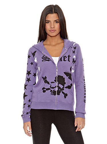 Ed Hardy Sudadera Women Multiprint Púrpura S