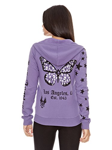 Ed Hardy Sudadera Women Multiprint Púrpura XL