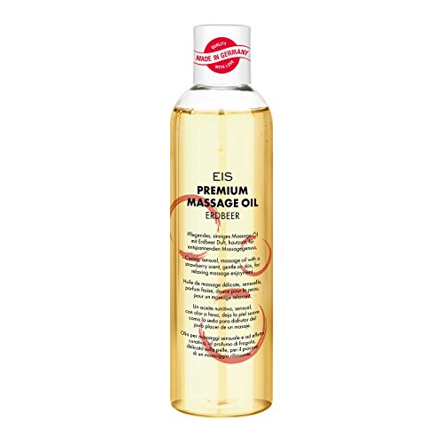 EIS, Aceite de masaje fresa prémium, Dulce aroma y masajes eróticos, 250ml