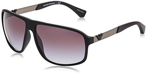 Emporio Armani 50638G Gafas de Sol, Black Rubber, 62 para Hombre