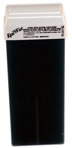Epilwax 12 Cartuchos Roll-On de Cera Depilatoria Tibia Cera roll on de 100 ml de Azuleno cera profesional de alta calidad para Depilación con Bandas Depilatorias des las piernas, axilas, y el cuerpo