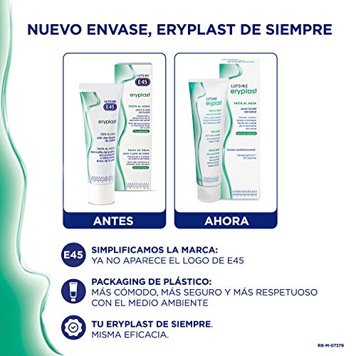 Eryplast Lutsine E45 - Pasta al Agua Crema Pañal Bebé 2 x 125 ml