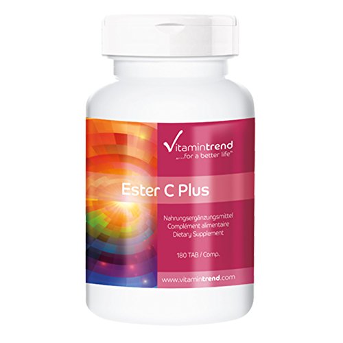 Ester C® plus – con bioflavonoides y acerola – Vitamina C vegana – 180 pastillas – Tratamiento para 6 meses