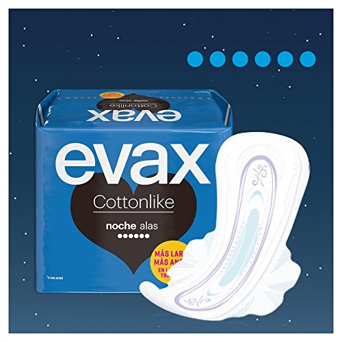 Evax Cottonlike Noche Compresas con Alas 18u