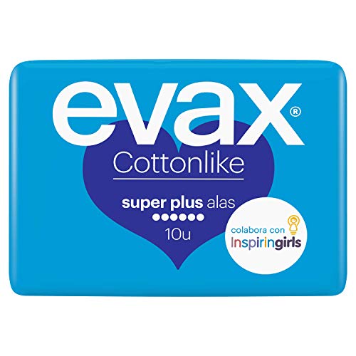 Evax Cottonlike super plus - Compresas con alas, 10 unidades