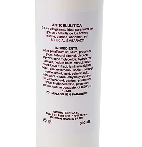 Expansión Biológica Crema Anticelulítica Eficaz Crema Adelgazante Reductora | Ingredientes Naturales Sin Parabenos 300 Ml