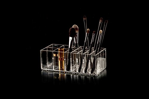 Expositor de® brushtidy® Maquillaje Cepillo Soporte acrílico Lucite claro caja de almacenamiento caso Kardashian