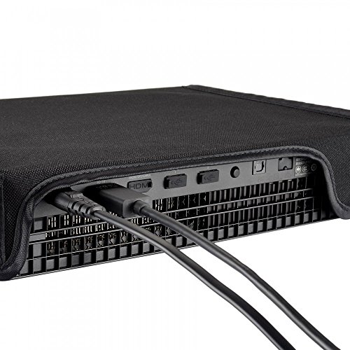 eXtremeRate Guardapolvo para Xbox one X Funda contra el polvo Cubierta Protectora Horizontal para la consola de Xbox one X Diseño de doble capa Corte preciso para puerto de cable de fácil acceso Negro