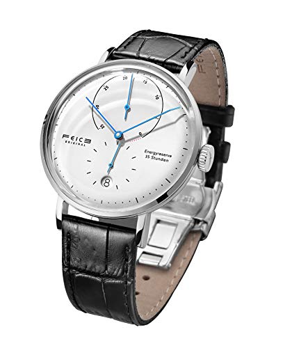 FEICE Reloj Automático para Hombre Reloj Bauhaus Reloj Mecánico Acero Inoxidable Espejo Arqueado Reloj Analógico de Moda Unisex -FM202 Ø42mm