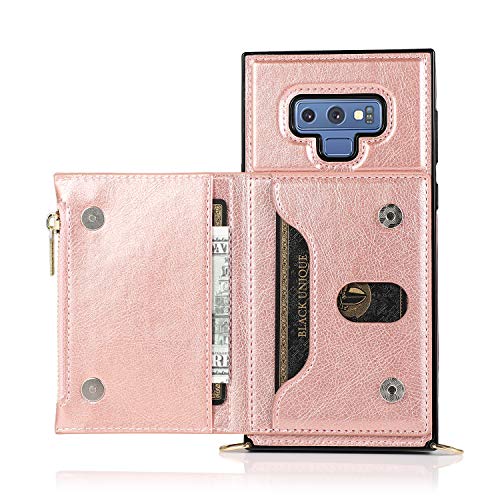 FHZXHY - Funda tipo cartera para Samsung Galaxy Note 9 (piel, tarjetero, tarjetero)