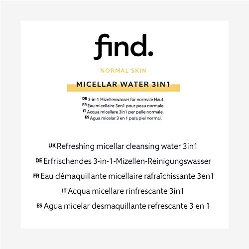 FIND - Agua micelar 3 en 1 para piel normal (3x400ml)