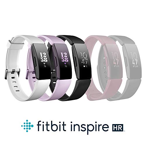 Fitbit Inspire HR, Pulsera de salud y actividad física con ritmo cardiaco, Blanco/Negro