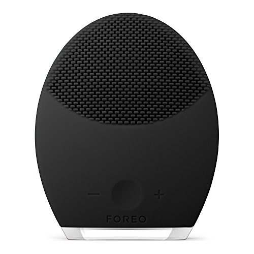 Foreo Luna 2 - Cepillo de limpieza facial para hombres, masajeador antienvejecimiento resistente al agua y dispositivo de pre afeitado, negro