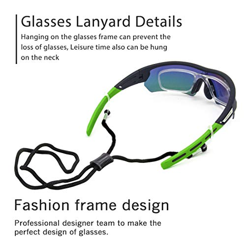 Gafas Ciclismo Polarizadas con 5 Lentes Intercambiables Gafas de Sol Deportivas Antivaho Antireflejo Anti Viento y UV Adaptadas a Deporte Carrera Running Bicicleta MTB para Hombre y Mujer (Verde)