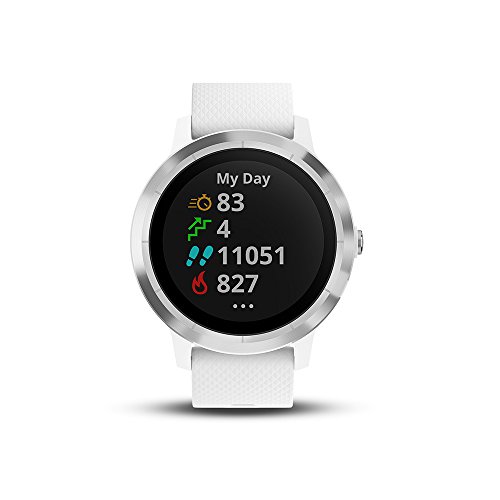 Garmin Vivoactive 3 Smartwatch con GPS y Pulso en la muñeca, Blanco, M/L (Reacondicionado)