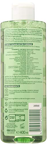 Garnier Bio – Agua micelar desmaquillante y limpiador, agua de azul orgánica – para pieles y ojos sensibles – 400 ml, 1 unidad