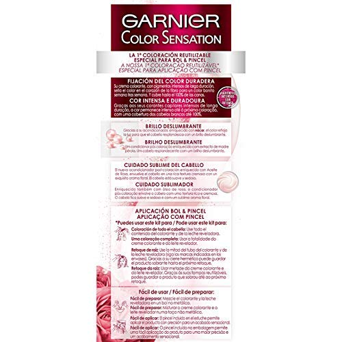 Garnier Color Sensation - Tinte Permanente Castaño Cashmere 5.52, disponible en más de 20 tonos