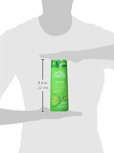 Garnier Fructis Champú Pure Fresh Pepino Purificante - 360 ml - [pack de 3]