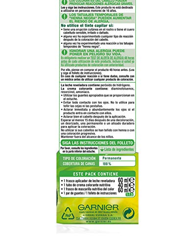 Garnier Nutrisse Creme Coloración Nutritiva Permanente, Tinte 100% Cobertura de Canas con Mascarilla Nutritiva de 4 Aceites - Tono 4.26 Violín