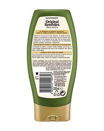 Garnier Original Remedies Acondicionador Nutrición Extrema Oliva Mítica, para Pelo Reseco y Sensibilizado - 250 ml