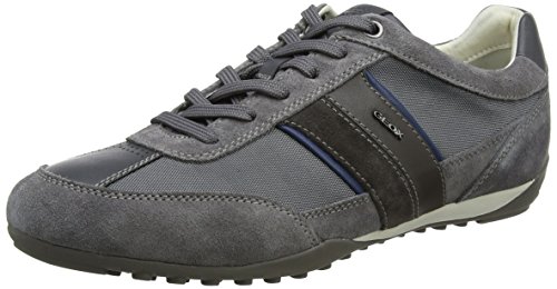 Geox U Wells C, Zapatillas para Hombre, Gris (Dark Grey), 43 EU