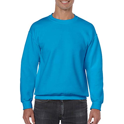 Gildan- Sudadera de cuello redondo unisex con mezcla de tejidos